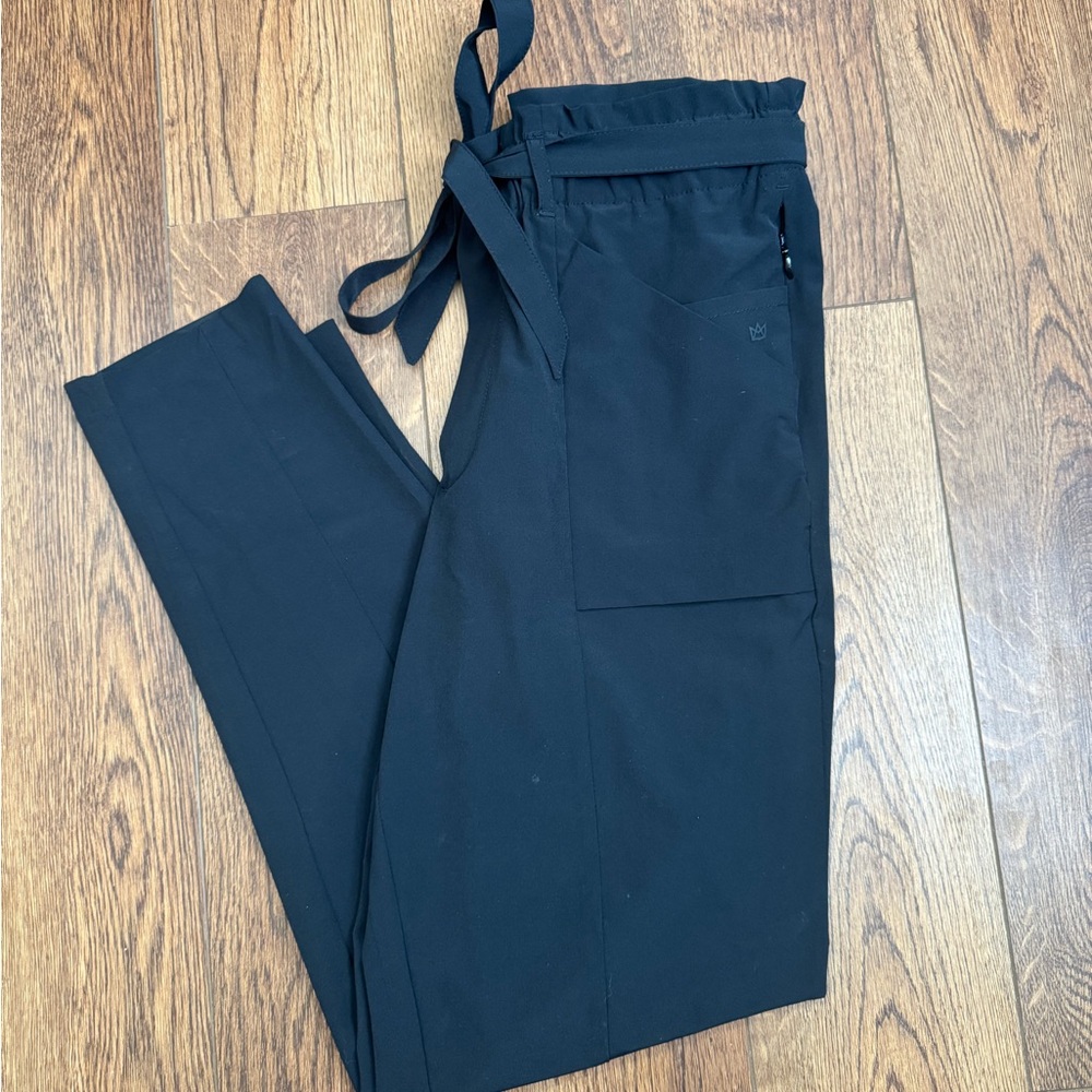 Modern Ambition Pants Women’s Medium Black Paper Bag Stylish High Waist